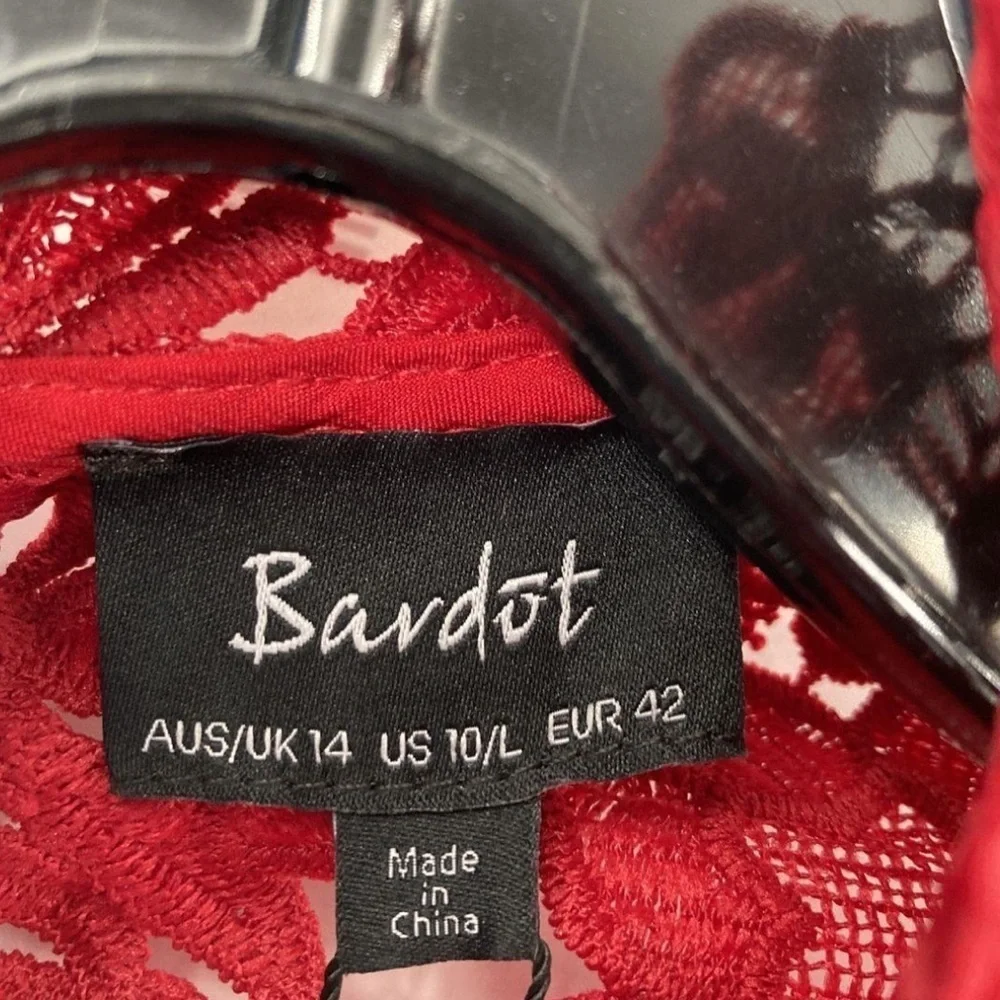 Bardot Brand New with tags, Elegant Red Lace Dress - Picture 5 of 7